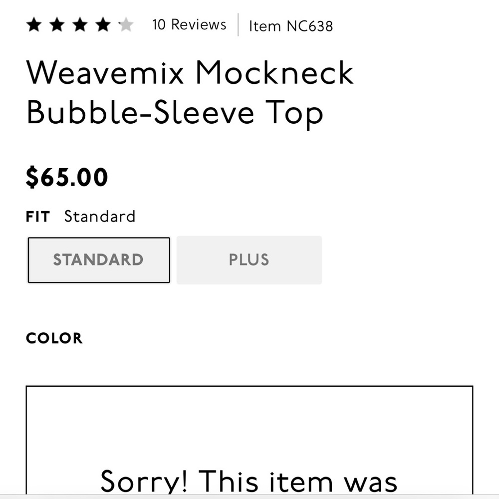 Madewell | Weavemix Mockneck Bubble-Sleeve Top Antique Cream - Size M - Picture 5 of 7